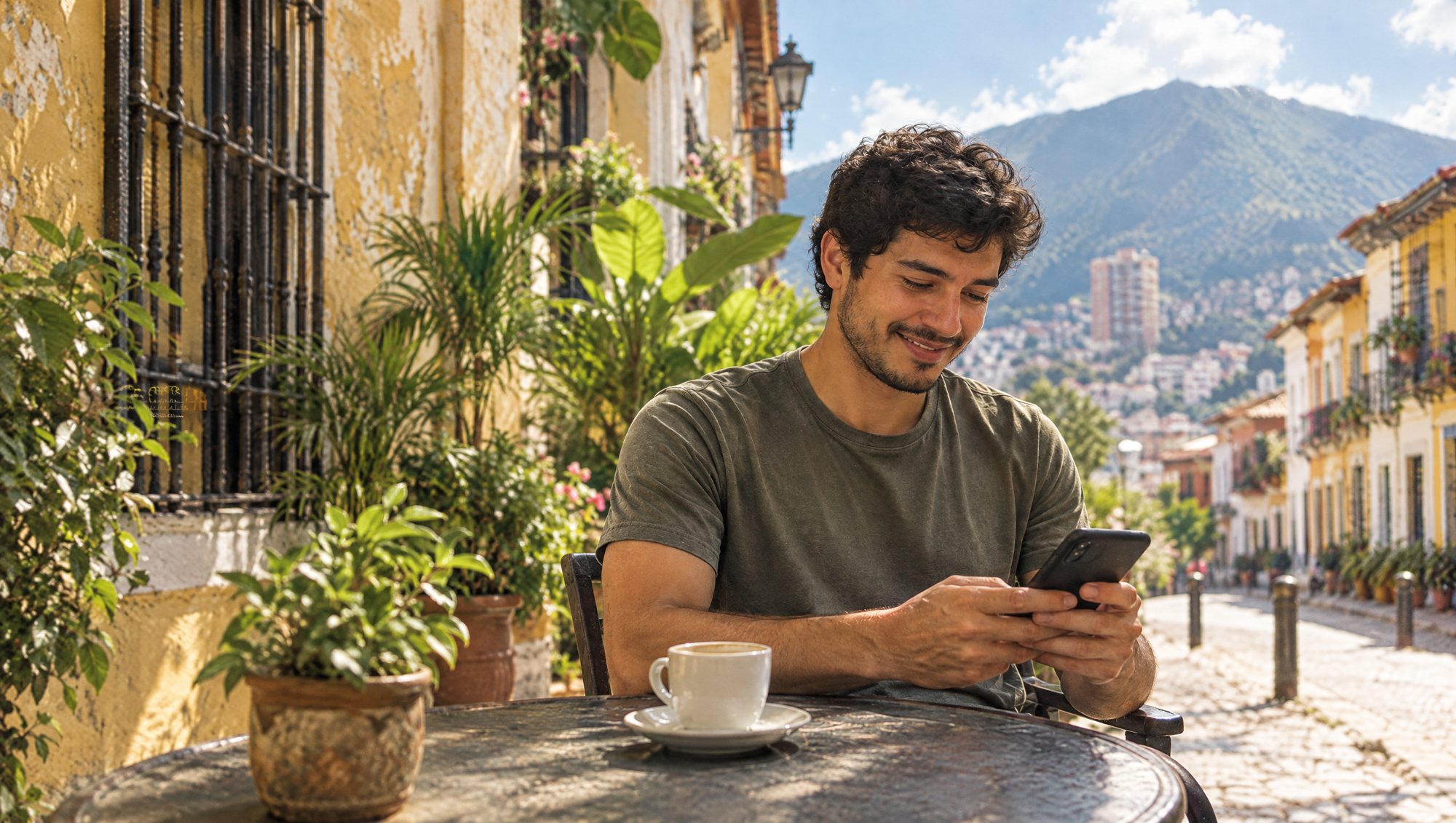 Imagen ilustrativa: una persona enviando dinero desde su teléfono