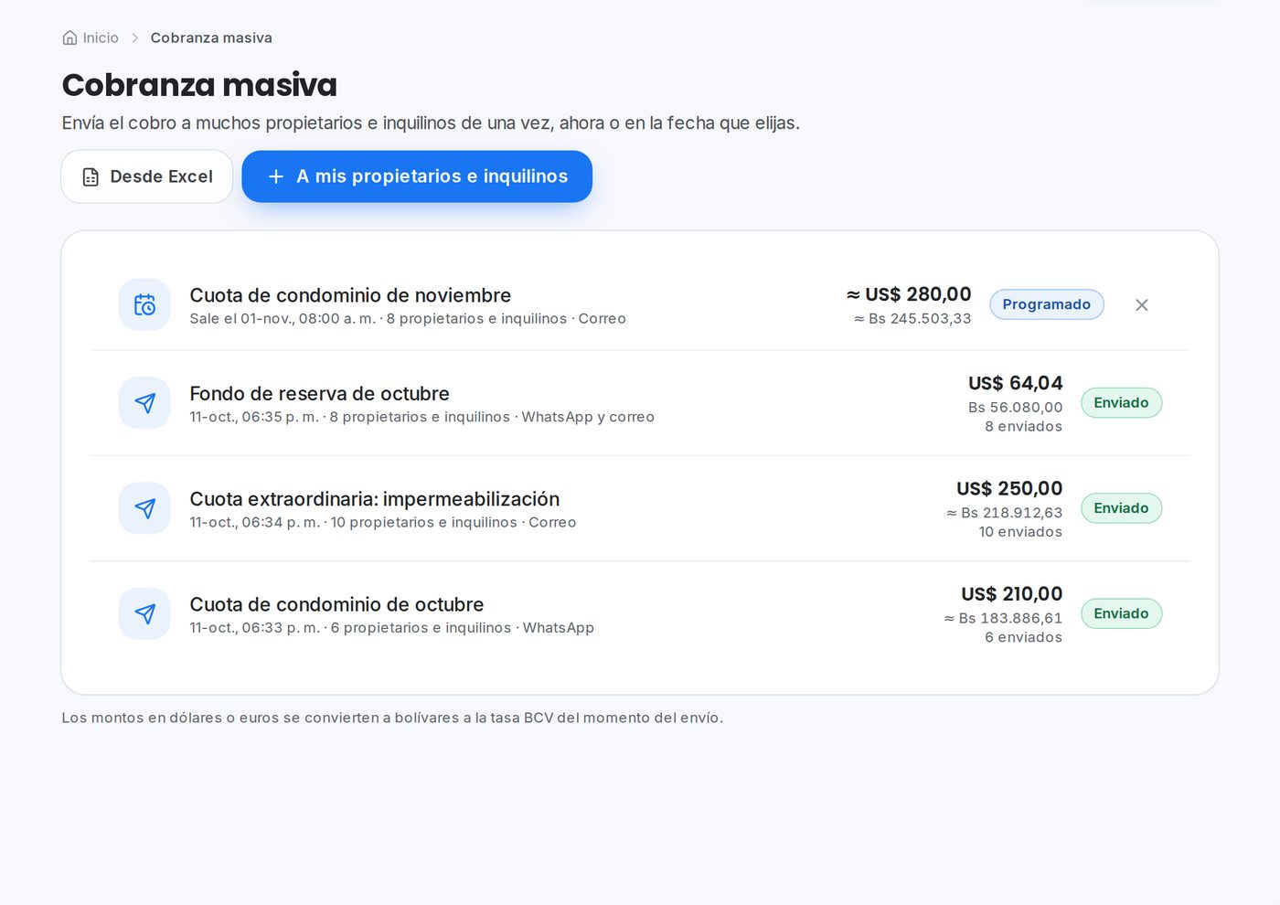 Cuotas extraordinarias en el portal de QuickPay para condominios